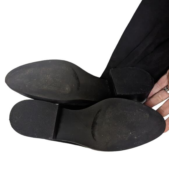 Steve Madden Garren Above Knee Boot Black Faux Suede Fabric Size  9 - Picture 6 of 12